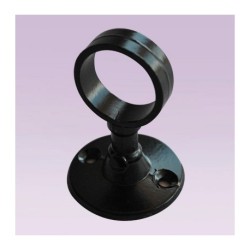 Soporte negro corto central para tubo de 25 mm