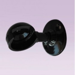 Soporte negro corto izquierdo para tubo de 25 mm