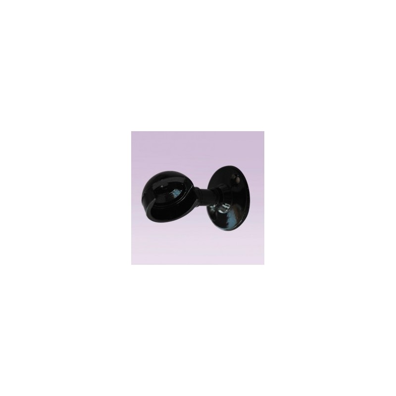 Soporte negro corto izquierdo para tubo de 25 mm