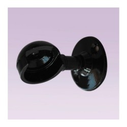 Soporte negro corto izquierdo para tubo de 25 mm