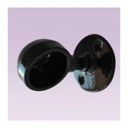 Soporte negro corto lateral para tubo de 25 mm