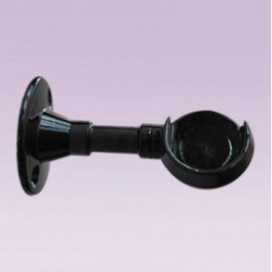 Soporte negro largo derecho para tubo de 25 mm