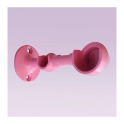 Soporte doble rosa derecho para tubo de 25x13 mm