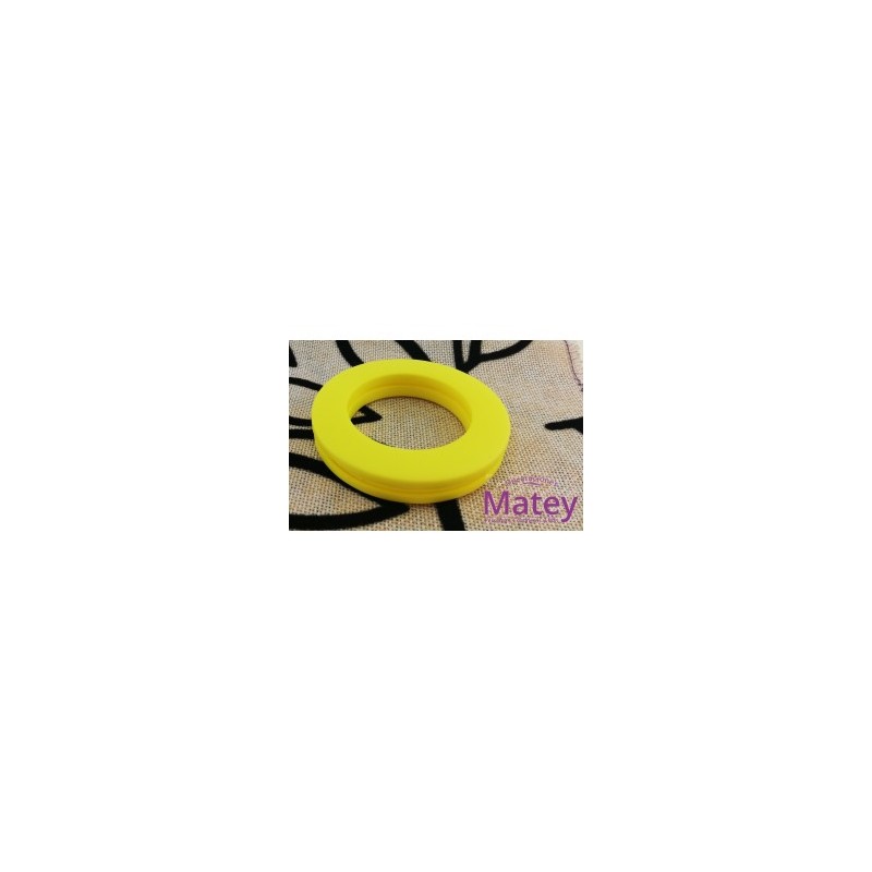 OJILLO PLASTICO GRANDE AMARILLO MATE, INTERIOR 45 MM EXTERIOR 73 MM MARCA DM.