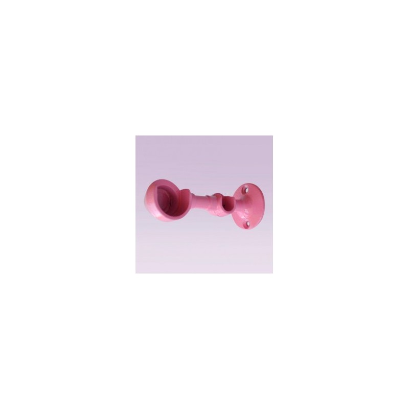Soporte doble rosa izquierdo para tubo de 25x13 mm