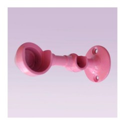 Soporte doble rosa izquierdo para tubo de 25x13 mm
