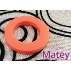 OJILLO PLASTICO CHICO NARANJA MATE, INTERIOR 38 MM EXTERIOR 62 MM MARCA DM