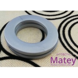 OJILLO PLASTICO CHICO PLATA  MATE, INTERIOR 38 MM EXTERIOR 62 MM MARCA DM