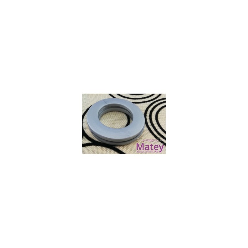 OJILLO PLASTICO CHICO PLATA  MATE, INTERIOR 38 MM EXTERIOR 62 MM MARCA DM