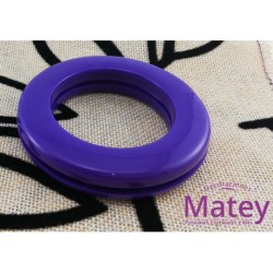 OJILLO PLASTICO GRANDE MORADO BRILLANTE, INTERIOR 45 MM EXTERIOR 73 MM MARCA DM.