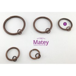 ARGOLLA DE 40 MM COLOR COBRE VIEJO.