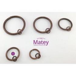 ARGOLLA DE 33 MM COLOR COBRE VIEJO.