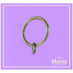 ARGOLLA DE ALAMBRE DE ACERO DE 32MM COLOR NIQUELADO PARA TUBO DE 19MM