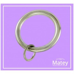 ARGOLLA DE ALAMBRE DE ACERO DE 75MM COLOR NIQUELADO PARA TUBO DE 50MM