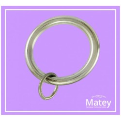 ARGOLLA DE ALAMBRE DE ACERO DE 75MM COLOR NIQUELADO PARA TUBO DE 50MM