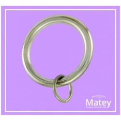 ARGOLLA DE ALAMBRE DE ACERO DE 90MM COLOR NIQUELADO PARA TUBO DE 60MM