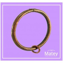 ARGOLLA DE ALAMBRE DE ACERO DE 32MM COLOR ORO VIEJO PARA TUBO DE 19MM