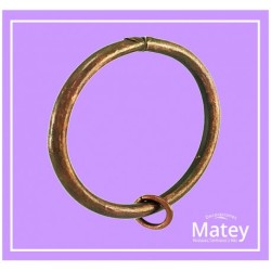 ARGOLLA DE ALAMBRE DE ACERO DE 32MM COLOR ORO VIEJO PARA TUBO DE 19MM