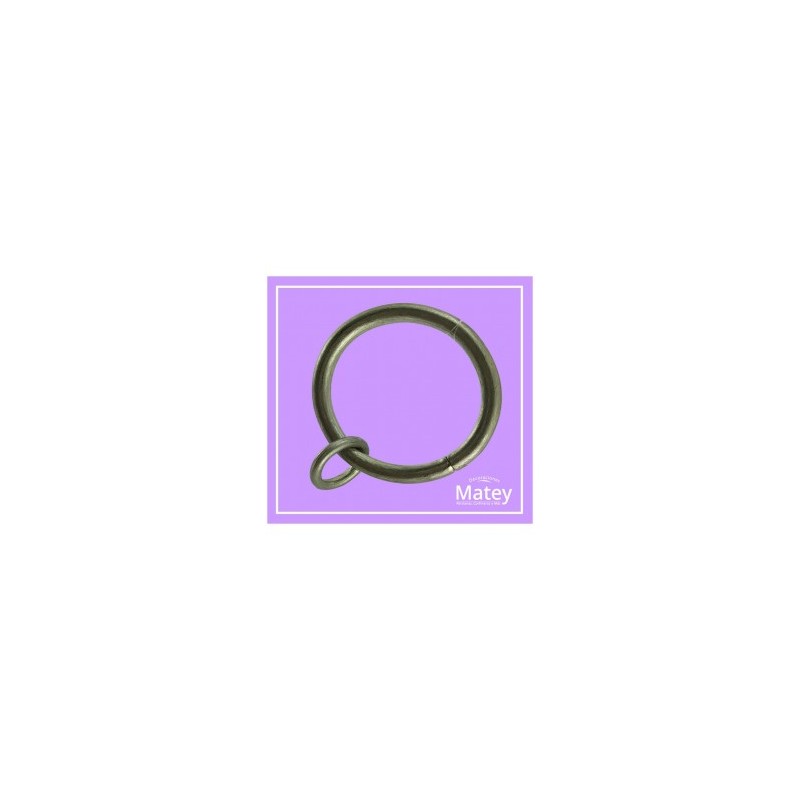 ARGOLLA DE ALAMBRE DE ACERO DE 40MM COLOR NIQUELADO ESPECIAL PARA TUBO DE 25MM