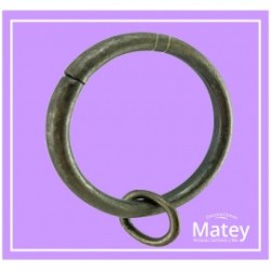 ARGOLLA DE ALAMBRE DE ACERO DE 45MM COLOR NIQUELADO ESPECIAL PARA TUBO DE 25MM