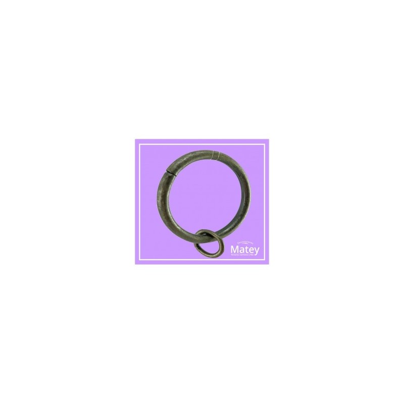 ARGOLLA DE ALAMBRE DE ACERO DE 45MM COLOR NIQUELADO ESPECIAL PARA TUBO DE 25MM