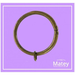 ARGOLLA DE ALAMBRE DE ACERO DE 53MM COLOR NIQUELADO ESPECIAL PARA TUBO DE 32MM