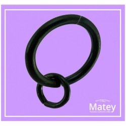 ARGOLLA DE ALAMBRE DE ACERO DE 25MM COLOR NEGRO PARA TUBO DE 13MM