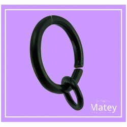 ARGOLLA DE ALAMBRE DE ACERO DE 32MM COLOR NEGRO PARA TUBO DE 19MM