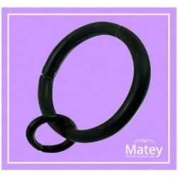 ARGOLLA DE ALAMBRE DE ACERO DE 45MM COLOR NEGRO PARA TUBO DE 25MM