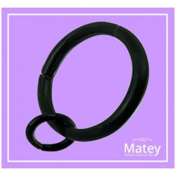 ARGOLLA DE ALAMBRE DE ACERO DE 45MM COLOR NEGRO PARA TUBO DE 25MM