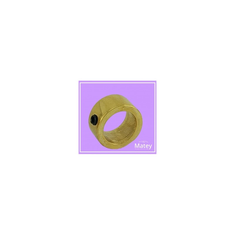 ANILLO CILINDRO CON PERNO EN BRONCE PULIDO PARA TUBO DE 13MM.