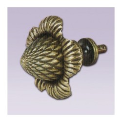 Cortinero ajustable flor de bellota tipo forja con tubo de 20.7