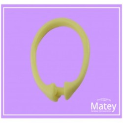 GANCHO PERA DE PLASTICO PARA CORTINA DE BAÑO COLOR BLANCO