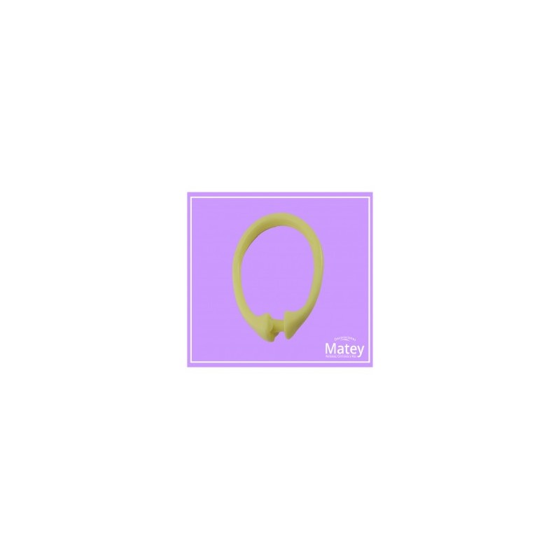 GANCHO PERA DE PLASTICO PARA CORTINA DE BAÑO COLOR BLANCO