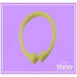 GANCHO PERA DE PLASTICO PARA CORTINA DE BAÑO COLOR BLANCO