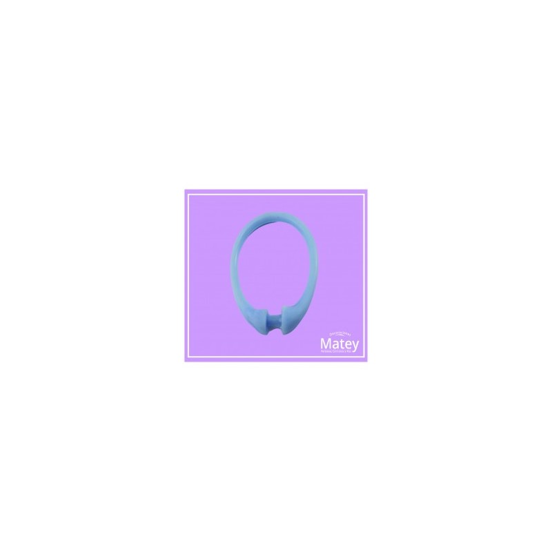 GANCHO PERA DE PLASTICO PARA CORTINA DE BAÑO COLOR AZUL,