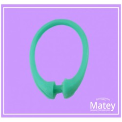 GANCHO PERA DE PLASTICO PARA CORTINA DE BAÑO COLOR VERDE