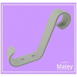 PERCHERO COLONIAL CON SOPORTE PARA TOALLERO DE 25MM EN COLOR BLANCO