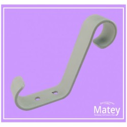 PERCHERO COLONIAL CON SOPORTE PARA TOALLERO DE 25MM EN COLOR BLANCO