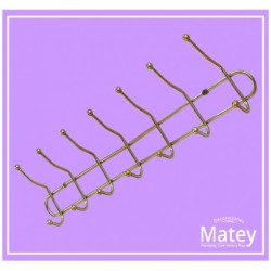 PERCHERO DE ACERO EN COLOR DORADO