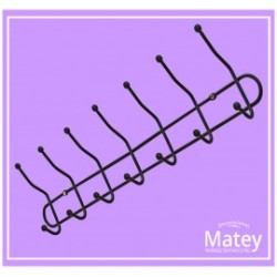 PERCHERO DE ACERO EN COLOR NEGRO MATE