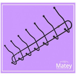 PERCHERO DE ACERO EN COLOR NEGRO MATE