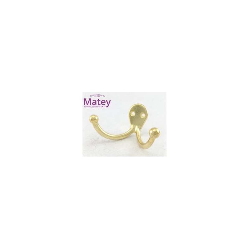 PERCHERO DOBLE DIANA COLOR LATONADO.