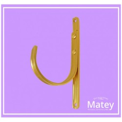 PERCHERO SENCILLO SOLERA ESTRIADA COLOR ORO.