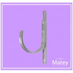 PERCHERO SENCILLO SOLERA ESTRIADA COLOR PLATA.