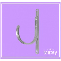 PERCHERO SENCILLO SOLERA ESTRIADA COLOR PLATA.