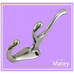 GANCHO PERCHERO TRIPLE TIPO ZAMACK 1024 EN ALUMINIO