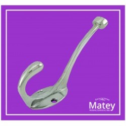 PERCHERO ESPAÑOL DOBLE BASE OVALADA HECHO EN ALUMINIO  PULIDO