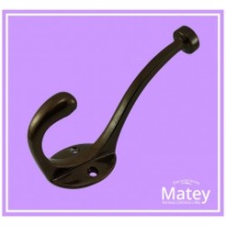 PERCHERO ESPAÑOL DOBLE BASE OVALADA HECHO EN ALUMINIO  PINTADO CAFE