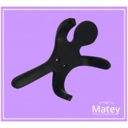 PERCHERO MUÑECO DE ALUMINIO PINTADO NEGRO MATE